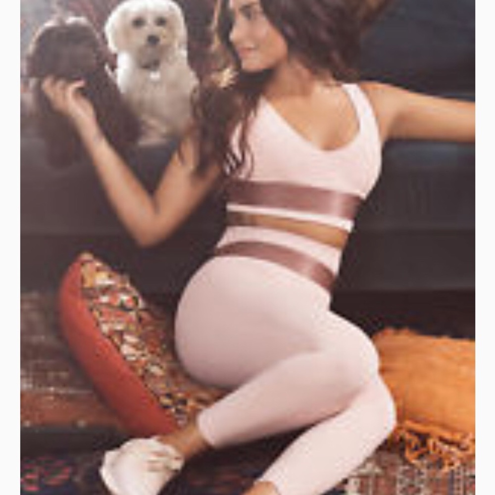 Demi Lovato rose gold leggings